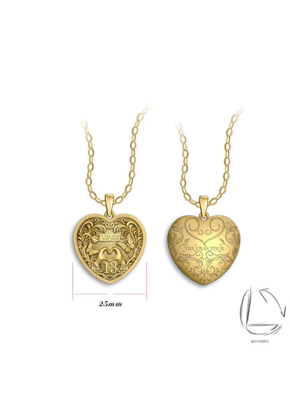 Limited Edition 18K Gold Plated "Eras Tour" Heart Pendant